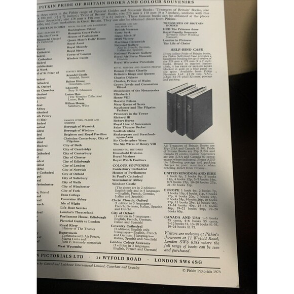 Windsor Castle Vintage 1972 Booklet - Picture 5 of 5